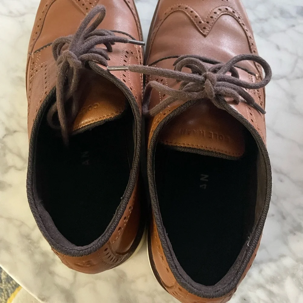 Cole Haan Men's Brown Wingtip Dress Shoes size 10